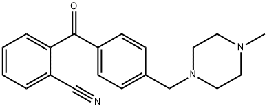 2-CYANO-4'-(4-METHYLPIPERAZINOMETHYL) BENZOPHENONE Structural