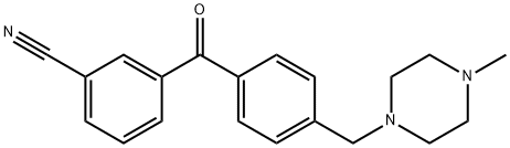 3-CYANO-4'-(4-METHYLPIPERAZINOMETHYL) BENZOPHENONE Structural