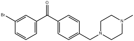 3-BROMO-4'-(4-METHYLPIPERAZINOMETHYL) BENZOPHENONE Structural