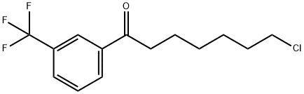 7-CHLORO-1-OXO-1-(3-TRIFLUOROMETHYLPHENYL)HEPTANE Structural