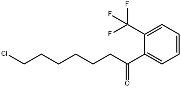 7-CHLORO-1-OXO-1-(2-TRIFLUOROMETHYLPHENYL)HEPTANE Structural