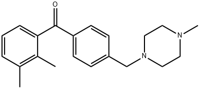 2,3-DIMETHYL-4'-(4-METHYLPIPERAZINOMETHYL) BENZOPHENONE Structural