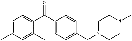 2,4-DIMETHYL-4'-(4-METHYLPIPERAZINOMETHYL) BENZOPHENONE Structural