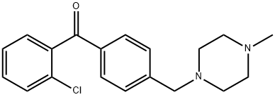 2-CHLORO-4'-(4-METHYLPIPERAZINOMETHYL) BENZOPHENONE Structural