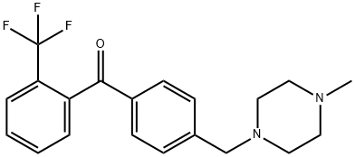 4'-(4-METHYLPIPERAZINOMETHYL)-2-TRIFLUOROMETHYLBENZOPHENONE Structural