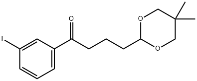 4-(5,5-DIMETHYL-1,3-DIOXAN-2-YL)-3'-IODOBUTYROPHENONE Structural