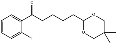 5-(5,5-DIMETHYL-1,3-DIOXAN-2-YL)-2'-IODOVALEROPHENONE Structural