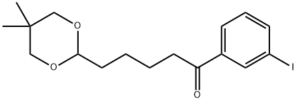 5-(5,5-DIMETHYL-1,3-DIOXAN-2-YL)-3'-IODOVALEROPHENONE Structural