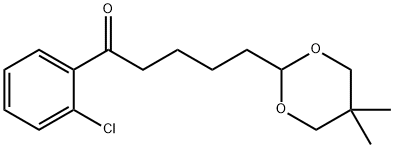 2'-CHLORO-5-(5,5-DIMETHYL-1,3-DIOXAN-2-YL)VALEROPHENONE Structural