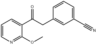 2-METHOXY-3-(3-CYANOPHENYLACETYL)PYRIDINE Structural