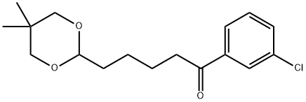 3'-CHLORO-5-(5,5-DIMETHYL-1,3-DIOXAN-2-YL)VALEROPHENONE Structural