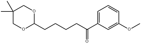 5-(5,5-DIMETHYL-1,3-DIOXAN-2-YL)-3'-METHOXYVALEROPHENONE Structural