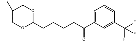 5-(5,5-DIMETHYL-1,3-DIOXAN-2-YL)-3'-TRIFLUOROMETHYLVALEROPHENONE Structural