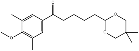 5-(5,5-DIMETHYL-1,3-DIOXAN-2-YL)-3',5'-DIMETHYL-4'-METHOXYVALEROPHENONE Structural