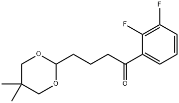 2',3'-DIFLUORO-4-(5,5-DIMETHYL-1,3-DIOXAN-2-YL)BUTYROPHENONE Structural