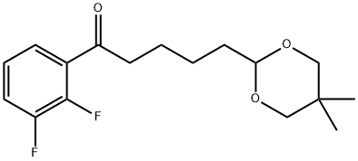 2',3'-DIFLUORO-5-(5,5-DIMETHYL-1,3-DIOXAN-2-YL)VALEROPHENONE Structural