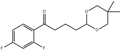 2',4'-DIFLUORO-4-(5,5-DIMETHYL-1,3-DIOXAN-2-YL)BUTYROPHENONE Structural