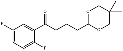 2',5'-DIFLUORO-4-(5,5-DIMETHYL-1,3-DIOXAN-2-YL)BUTYROPHENONE Structural