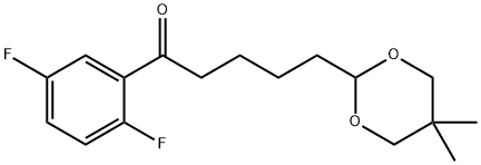 2',5'-DIFLUORO-5-(5,5-DIMETHYL-1,3-DIOXAN-2-YL)VALEROPHENONE Structural