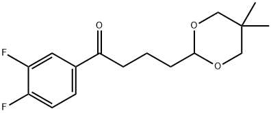 3',4'-DIFLUORO-4-(5,5-DIMETHYL-1,3-DIOXAN-2-YL)BUTYROPHENONE Structural