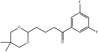 3',5'-DIFLUORO-4-(5,5-DIMETHYL-1,3-DIOXAN-2-YL)BUTYROPHENONE