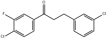 4'-CHLORO-3-(3-CHLOROPHENYL)-3'-FLUOROPROPIOPHENONE Structural