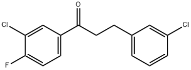 3'-CHLORO-3-(3-CHLOROPHENYL)-4'-FLUOROPROPIOPHENONE Structural