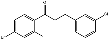 4'-BROMO-3-(3-CHLOROPHENYL)-2'-FLUOROPROPIOPHENONE Structural