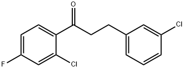 2'-CHLORO-3-(3-CHLOROPHENYL)-4'-FLUOROPROPIOPHENONE Structural