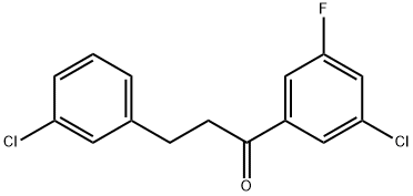 3'-CHLORO-3-(3-CHLOROPHENYL)-5'-FLUOROPROPIOPHENONE Structural