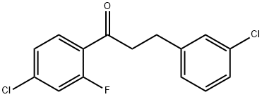 4'-CHLORO-3-(3-CHLOROPHENYL)-2'-FLUOROPROPIOPHENONE Structural