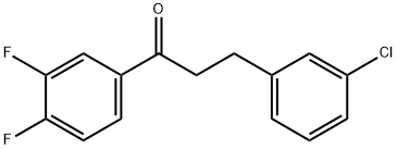 3-(3-CHLOROPHENYL)-3',4'-DIFLUOROPROPIOPHENONE Structural