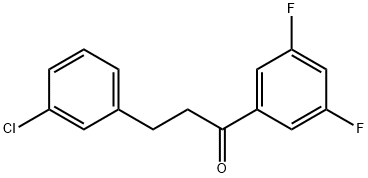 3-(3-CHLOROPHENYL)-3',5'-DIFLUOROPROPIOPHENONE Structural