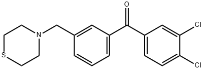 3,4-DICHLORO-3'-THIOMORPHOLINOMETHYL BENZOPHENONE