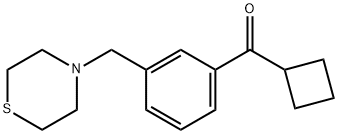 CYCLOBUTYL 3-(THIOMORPHOLINOMETHYL)PHENYL KETONE Structural