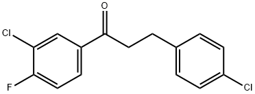 3'-CHLORO-3-(4-CHLOROPHENYL)-4'-FLUOROPROPIOPHENONE Structural