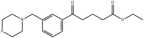 ETHYL 5-OXO-5-[3-(THIOMORPHOLINOMETHYL)PHENYL]VALERATE