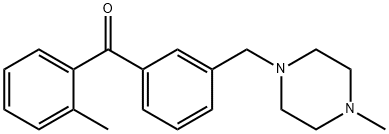 2-METHYL-3'-(4-METHYLPIPERAZINOMETHYL) BENZOPHENONE Structural