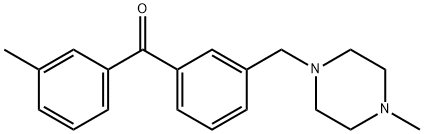 3-METHYL-3'-(4-METHYLPIPERAZINOMETHYL) BENZOPHENONE Structural