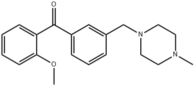 2-METHOXY-3'-(4-METHYLPIPERAZINOMETHYL) BENZOPHENONE Structural