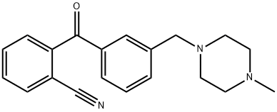 2-CYANO-3'-(4-METHYLPIPERAZINOMETHYL) BENZOPHENONE Structural