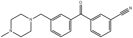 3-CYANO-3'-(4-METHYLPIPERAZINOMETHYL) BENZOPHENONE Structural