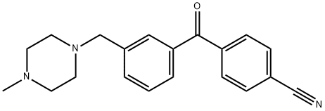 4'-CYANO-3-(4-METHYLPIPERAZINOMETHYL) BENZOPHENONE Structural