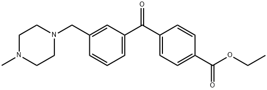 4'-CARBOETHOXY-3-(4-METHYLPIPERAZINOMETHYL) BENZOPHENONE Structural