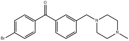 4'-BROMO-3-(4-METHYLPIPERAZINOMETHYL) BENZOPHENONE Structural