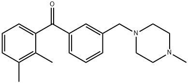 2,3-DIMETHYL-3'-(4-METHYLPIPERAZINOMETHYL) BENZOPHENONE Structural