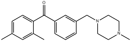 2,4-DIMETHYL-3'-(4-METHYLPIPERAZINOMETHYL) BENZOPHENONE Structural