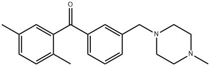 2,5-DIMETHYL-3'-(4-METHYLPIPERAZINOMETHYL) BENZOPHENONE Structural