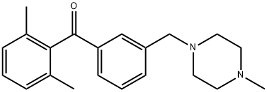 2,6-DIMETHYL-3'-(4-METHYLPIPERAZINOMETHYL) BENZOPHENONE Structural