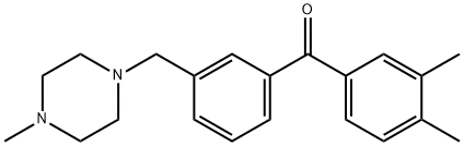 3,4-DIMETHYL-3'-(4-METHYLPIPERAZINOMETHYL) BENZOPHENONE Structural